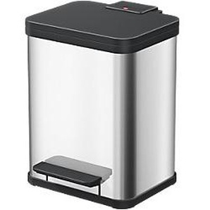 Hailo Papierkorb Duo Plus M Silber, schwarz 1029299