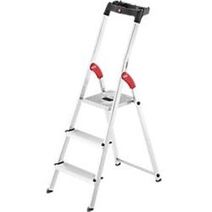 Hailo Stufenleiter L60 Standardline Silber 3 Stufen 43 x 70 x 125 cm 1012063