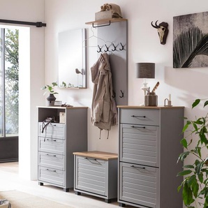 Hakenpaneel »Jelda« - schwarz - Holz -