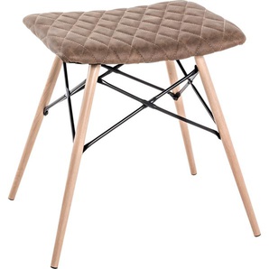 Hocker HAKU Gr. B/H/T: 48 cm x 47 cm x 40 cm, Kunstleder, schwarz (buche, braun, schwarz) Sitzhocker Hocker