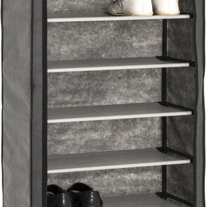 Stoffschrank HAKU 15998 Schränke Gr. B/H/T: 60 cm x 142 cm x 30 cm, Komplettausführung, grau Textil-Kleiderschrank Textil-Kleiderschränke Schränke