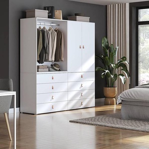 Halbhohes Schrankelement 110 cm 93 x 110 x 54cm Weiß