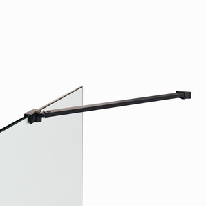 Iflair - Haltestange für Duschwände Glaswand Walk In Duschkabinen Stabilisator Glasstärke von 6mm - 10mm 49 cm Eck-Stabilisationsstange 25BM Schwarz