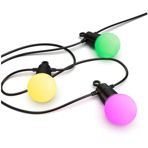 Hama LED-Lichterkette LED Lichterkette Outdoor (mit App, 12 Glühbirnen, 16 Mio. Farben, 8 m)