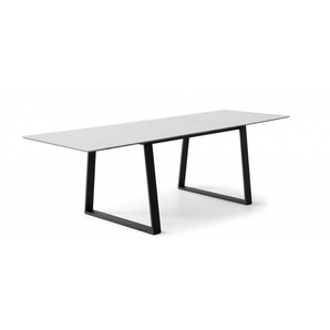 Hammel Furniture Esstisch Meza by Hammel, rechteckige Tischplatte MDF, Trapez Metallgestell, 2 Einlegeplatten