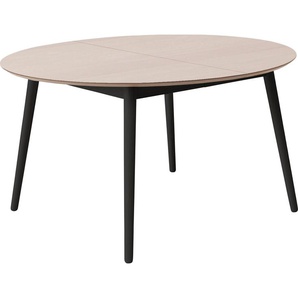 Hammel Furniture Esstisch Meza by Hammel, Ø135(231) cm, runde Tischplatte aus MDF/Laminat, Massivholzgestell