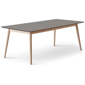 Hammel Furniture Esstisch Meza Designtisch mit Auszugsfunktion und 2 Einlegeplatten, abgerundete Tischplatte MDF, Massivholzgestell, in zwei Breiten