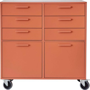 Hammel Furniture Regal Keep by Hammel, 6 Schubladen, 2 Türen und Rollen, Breite 88,6 cm, flexible Möbelserie
