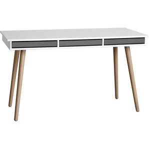 Hammel Furniture Schreibtisch Mistral Bürotisch, Arbeitstisch, Tisch, Computertisch, Holzbeinen, B: 137,4 cm, Designmöbel