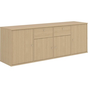 Hammel Furniture Sideboard Mistral, Hochwertig Schrank, hängend/stehend montierbar, mit Türen und Schubladen, B: 177 cm, anpassungsbar Designmöbel