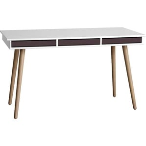 Hammel Furniture Schreibtisch Mistral, mit Holzbeinen und drei Schubladen, Breite: 137,4 cm