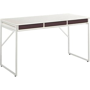Hammel Furniture Schreibtisch Mistral, mit weißem Metallgestell und drei Schubladen, Breite: 137,4 cm