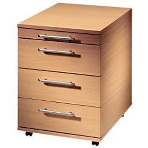 Hammerbacher Rollcontainer AC20/6 mit Aufbau Buche 428 x 580 x 590 mm AC20A-BE