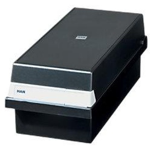 HAN Tischkarteikasten DIN A6 1300 Karten Schwarz 17,7 x 36 x 14 cm H956-SZ