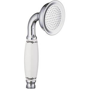 Paulgurkes - Handbrause retro nostalgie Duschkopf mit Keramikgriff Messing