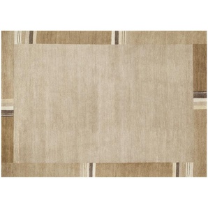 Handgeknüpfter Naturteppich  Sensation Silk Lakir ¦ beige ¦ Wolle ¦ Maße (cm): B: 90