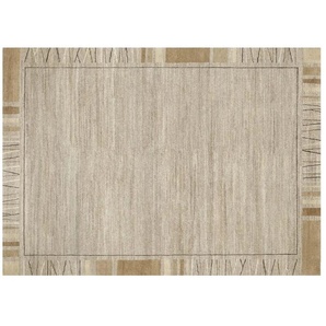 Handgeknüpfter Naturteppich Sensation Silk Rekhi ¦ beige ¦ Wolle ¦ Maße (cm): B: 90