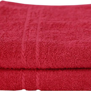 Handtuch DYCKHOFF Kristall Handtücher (Packung) Gr. B/L: 50 cm x 100 cm (2 St.), rot Handtücher mit Bordüren