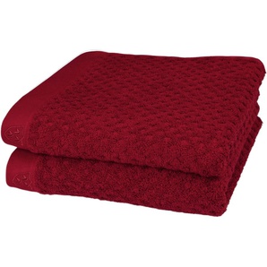 Handtuch ROSS Harmony Handtücher (Packung) Gr. B/L: 50 cm x 100 cm (2 St.), rot (kirsche) Handtücher 100 % Baumwolle