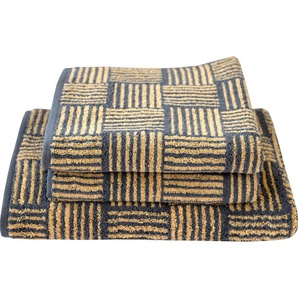 Handtuch Set DYCKHOFF Golden Shades Basket Handtücher (Packung) Gr. (3 St.), goldfarben Handtuch-Sets