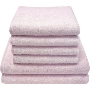 Handtuch Set DYCKHOFF Motion Handtücher (Packung) Gr. (6 St.), rosa (rosé) Handtuch-Sets