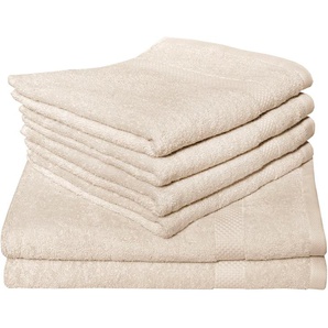 Handtuch Set DYCKHOFF Planet Handtuch-Sets Gr. 6 tlg., beige (sand) Handtuch-Sets