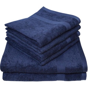 Handtuch Set DYCKHOFF Planet Handtuch-Sets Gr. 6 tlg., blau (marine) Handtuch-Sets