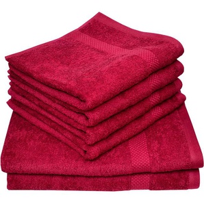 Handtuch Set DYCKHOFF Planet Handtuch-Sets Gr. 6 tlg., rot Handtuch-Sets