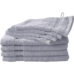 Handtuch Set DYCKHOFF Siena Handtuch-Sets Gr. 8 tlg., grau (silbergrau) Handtuch-Sets Handtuchset in tollen Unifarben
