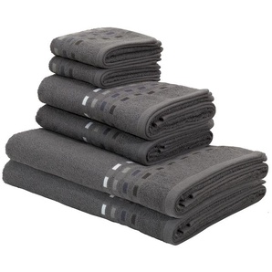 Handtuchsets in Grau Preisvergleich | Moebel 24 | Handtuch-Sets