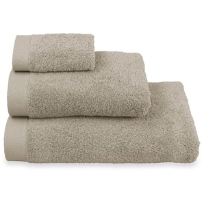 Handtuch Set LEONIQUE »Tailles« flauschige Hotel-Qualität Handtuch-Sets Gr. 3 tlg., beige Handtuch-Sets Premium Handtuch, Duschtuch, Gästetuch aus Bio-Baumwolle 600grm²