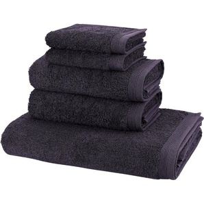 Handtuch Set MÖVE Basic Handtücher (Packung) Gr. (5 St.), grau (dark grey) Handtuch-Sets in hochwertigster Walkfrottier Qualität