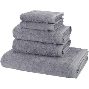 Handtuch Set MÖVE Basic Handtücher (Packung) Gr. (5 St.), grau Handtuch-Sets in hochwertigster Walkfrottier Qualität