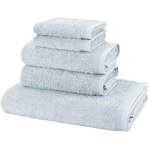 Handtuch Set MÖVE Basic Handtücher (Packung) Gr. (5 St.), silberfarben (silver) Handtuch-Sets in hochwertigster Walkfrottier Qualität