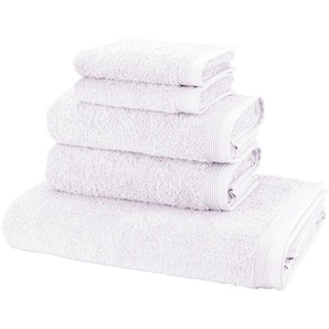 Handtuch Set MÖVE Basic Handtücher (Packung) Gr. (5 St.), weiß Handtuch-Sets in hochwertigster Walkfrottier Qualität
