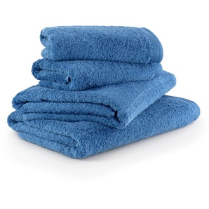 Handtuch Set MÖVE Superwuschel Handtücher (Packung) Gr. (4 St.), blau (cornflower) Handtuch-Sets extra weiches und voluminöses Frottierset