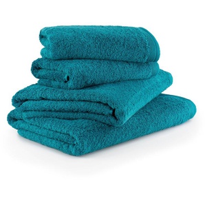 Handtuch Set MÖVE Superwuschel Handtücher (Packung) Gr. (4 St.), blau (lagoon) Handtuch-Sets extra weiches und voluminöses Frottierset