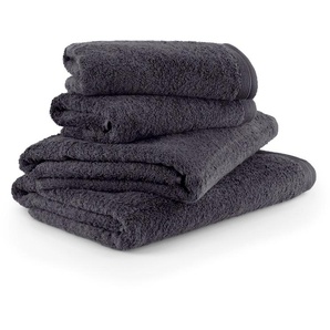 Handtuch Set MÖVE Superwuschel Handtücher (Packung) Gr. (4 St.), grau (dark grey) Handtuch-Sets