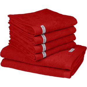 Handtuch Set ROSS Sinfonie Handtuch-Sets Gr. 6 tlg., rot (kirsche) Handtuch-Sets