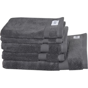 Handtuch Set SCHÖNER WOHNEN-KOLLEKTION Cuddly Handtücher (Packung) Gr. (5 St.), grau (anthrazit) Handtuch-Sets schnell trocknende Airtouch-Qualität