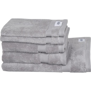 Handtuch Set SCHÖNER WOHNEN-KOLLEKTION Cuddly Handtücher (Packung) Gr. (5 St.), grau Handtuch-Sets schnell trocknende Airtouch-Qualität