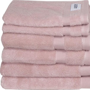 Handtuch Set SCHÖNER WOHNEN-KOLLEKTION Cuddly Handtücher (Packung) Gr. (6 St.), rosa Handtuch-Sets schnell trocknende Airtouch-Qualität