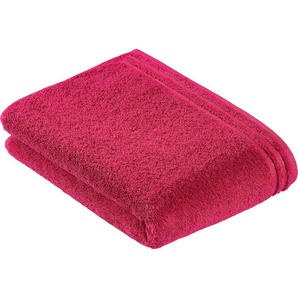 Handtuch VOSSEN Calypso Feeling Handtücher (Packung) Gr. B/L: 67 cm x 140 cm (1 St.), lila (cranberry) Handtücher mit schmaler Bordüre aus 100% Baumwolle, Vegan, einfarbig