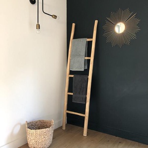 Handtuchhalter-Leiter aus massivem Teakholz 170 cm