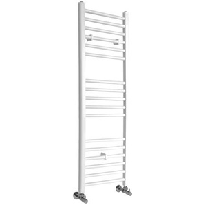 Handtuchheizkörper Flach Weiß 1200 x 400mm 408W – Ive, von Hudson Reed