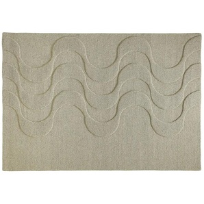Handtuft-Teppich  Flow ¦ beige ¦ Wolle ¦ Maße (cm): B: 120