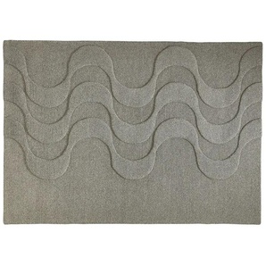 Handtuft-Teppich  Flow ¦ grau ¦ Wolle ¦ Maße (cm): B: 120