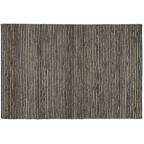 Handweb-Teppich  Kima ¦ schwarz ¦ Jute,Wolle ¦ Maße (cm): B: 120