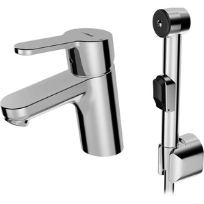 Hansa Waschtisch-Einhand-Einlochbatterie HANSAPRIMO DN 15, mit Handbrause verchromt 49462203