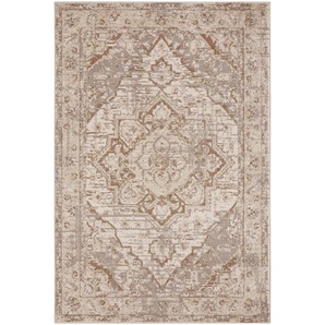 Hanse Home Flachwebeteppich Terrain, Creme, Braun, Kunststoff, orientalisch, rechteckig, 240x340 cm, Oeko-Tex® Standard 100, für Fußbodenheizung geeignet, in verschiedenen Größen erhältlich, pflegeleicht, strapazierfähig, leicht zusammenrollbar, Teppiche